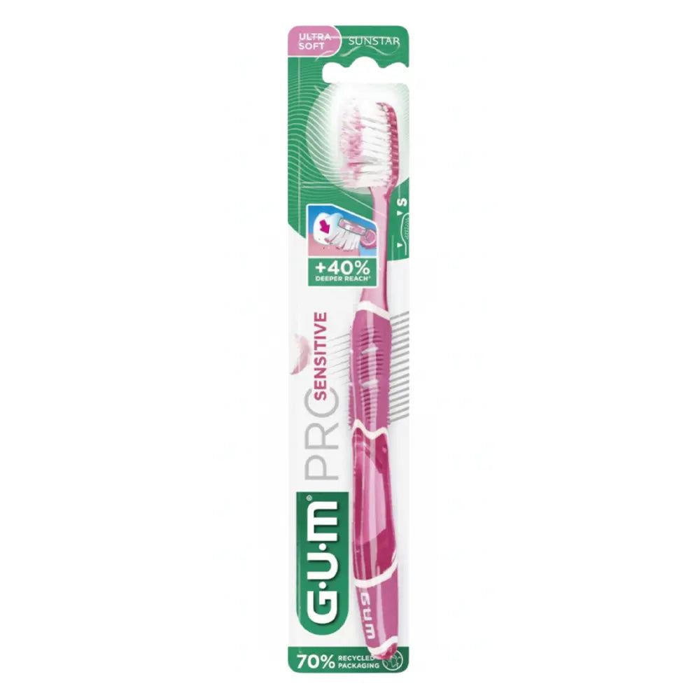 G.U.M PRO Sensitive Brosse à Dents Ultra-Souple - Rose