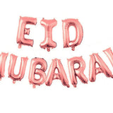 Eid Mubarak Aluminum Banner, 10 Pieces – Rose Gold