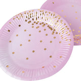 Pink Polka Dot Paper Plates 18 cm – 8 Pieces
