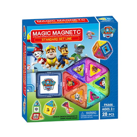 Bloc de Construction Magnétique Paw Patrol – 26 Pièces