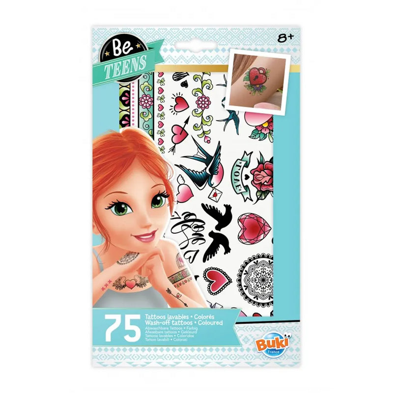 Buki 75 Tatouages Éphémères Colorés – 8A+