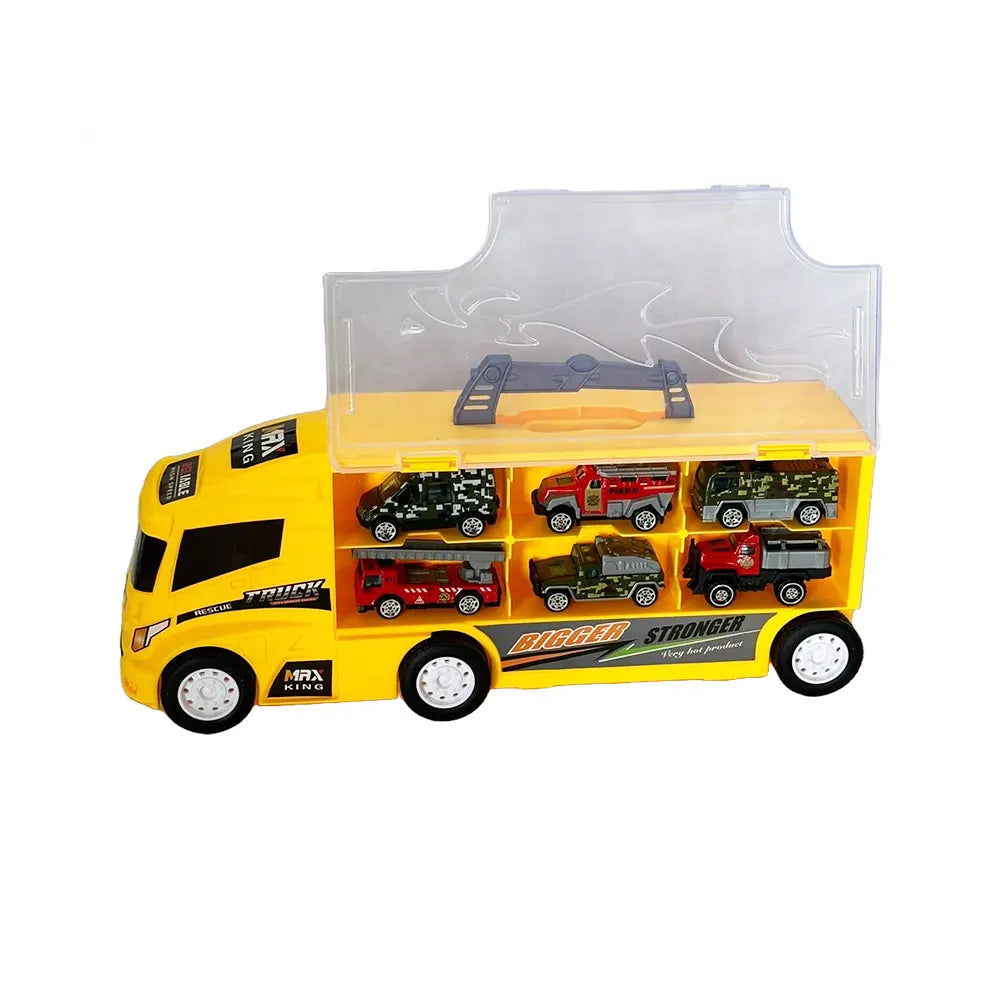 Camión Rígido Amarillo Con Coches 3A+