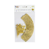 Artistic Cupcake Toppers and Cases for Eid – Gold