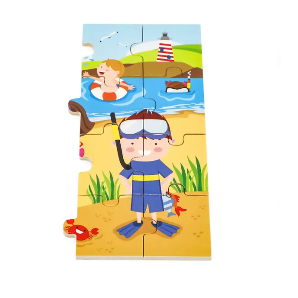 Viga Toys Puzzle des Saisons 24 Pièces - Été