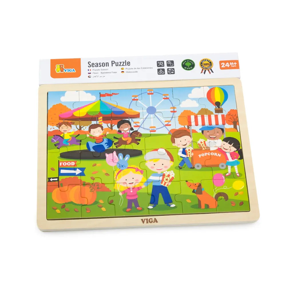 Viga Toys Puzzle des Saisons 24 Pièces - Automne
