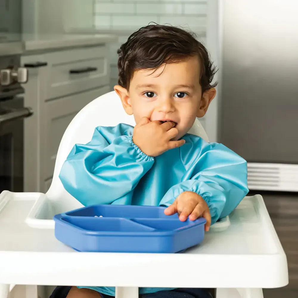 Tiny Twinkle Assiette Compartimentée en Silicone – Bleu