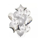 Pack 9 Ballons Pour Fête - Argenté
