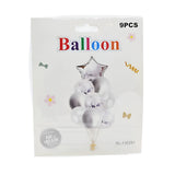 Pack 9 Ballons Pour Fête - Argenté