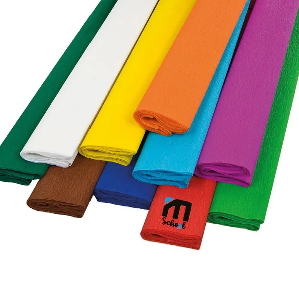 M.School Rouleaux Papier Crépon  Colorés
