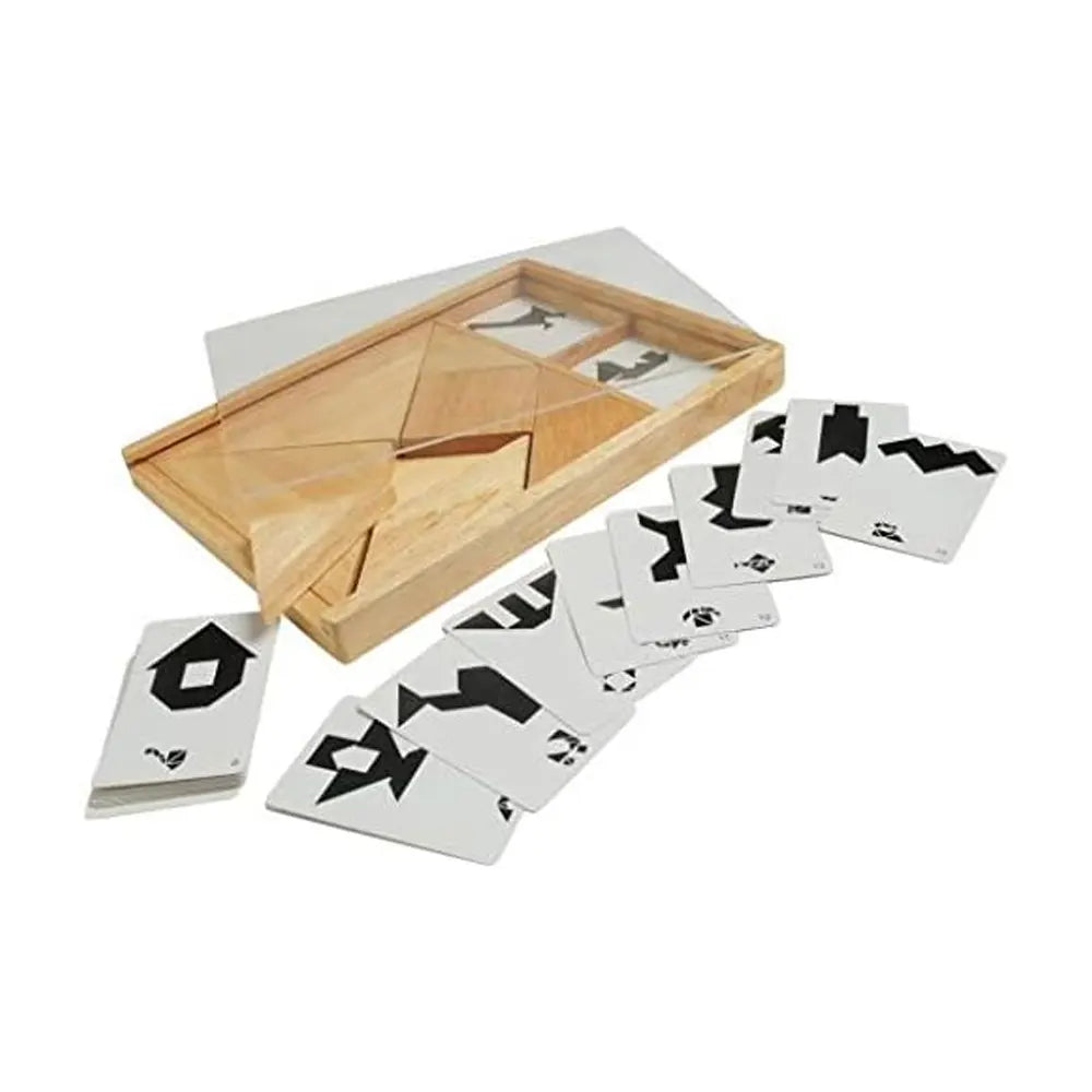 Viga Toys Tangram en Bois et Cartes – 3A+