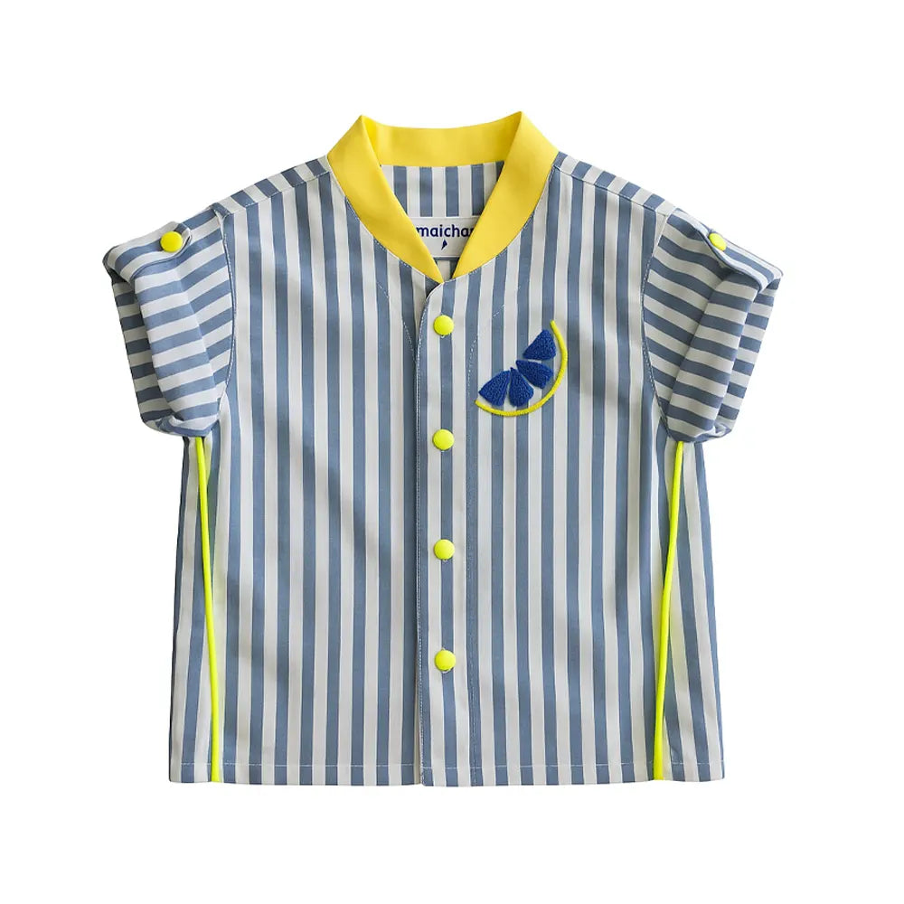 Maïcha Conjunto unisex Blugiallo de camisa y short - 2 piezas