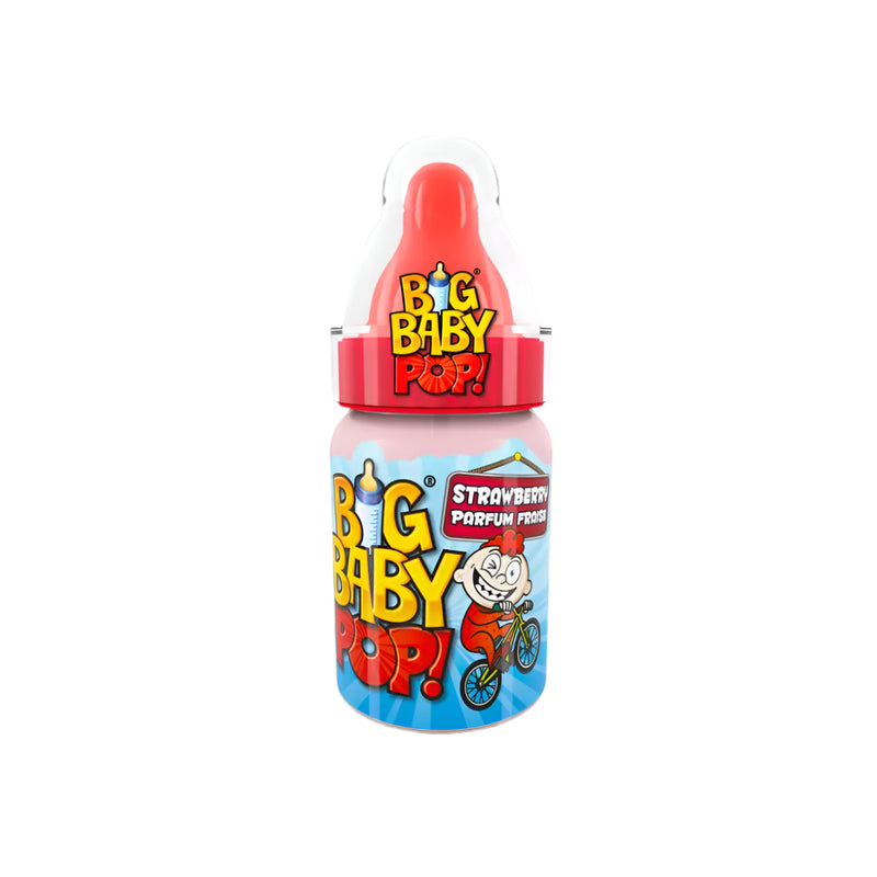 Bazooka Candy Brands Big Baby Pop 32g - Sabor Fresa