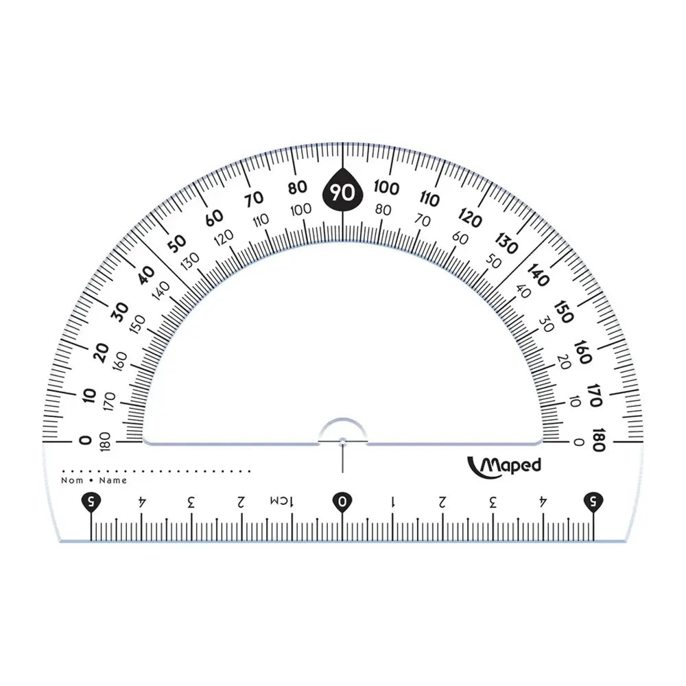 Maped 180° Protractor Essentials - 12 cm