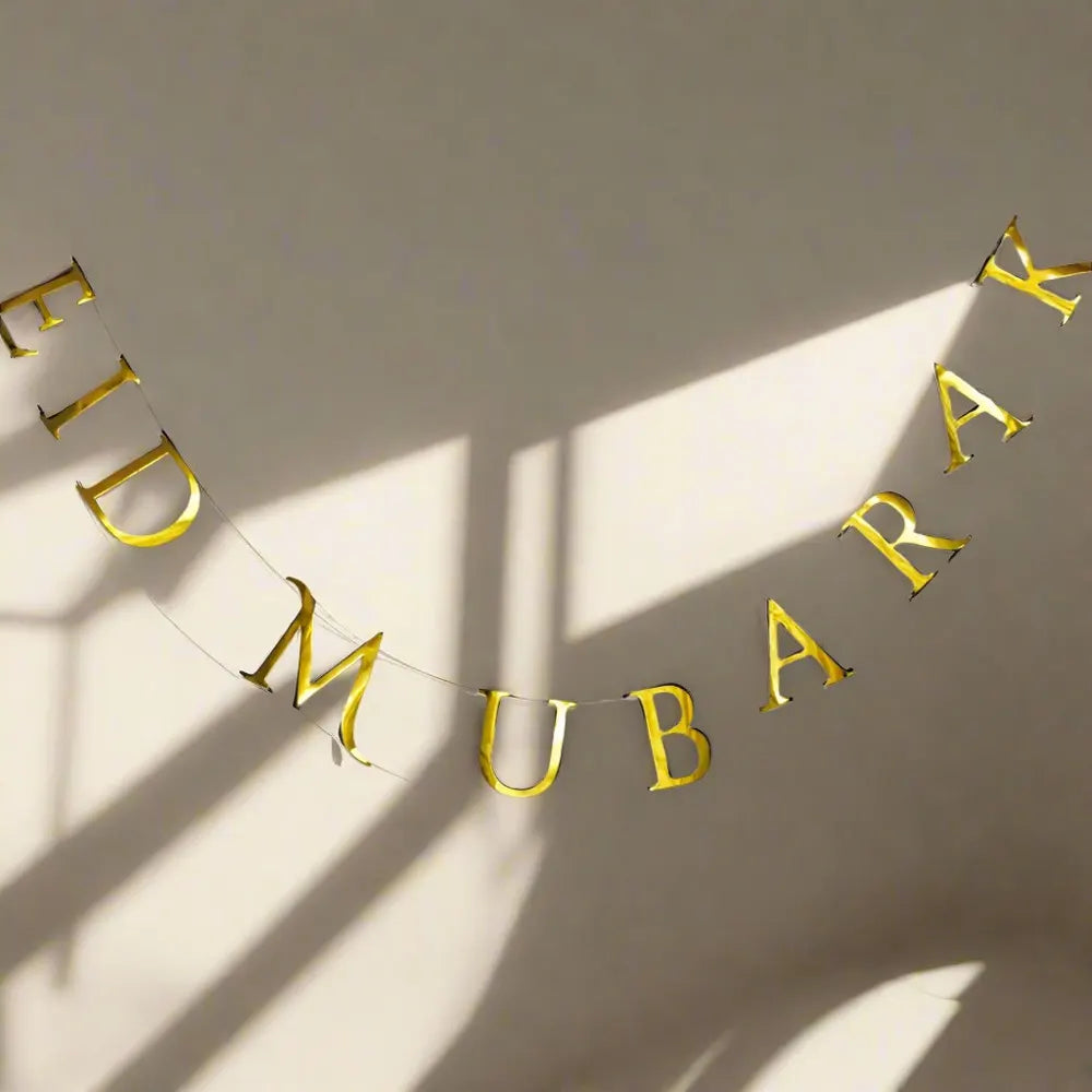 Bannière de Lettres de Ramadan 3 Mètres - Doré