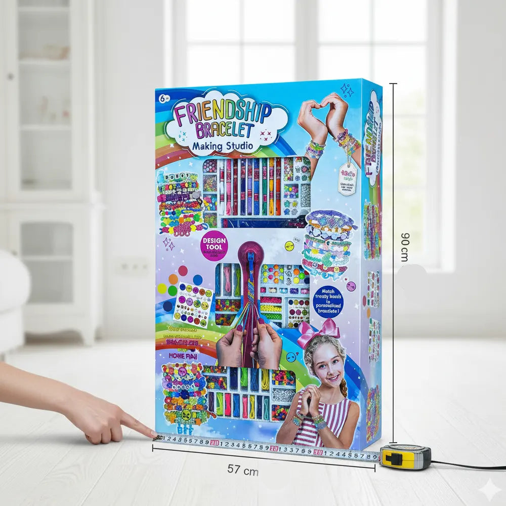 Kit Créatif Bracelets d’Amitié – Emballage Géant de 90 cm – 6A+