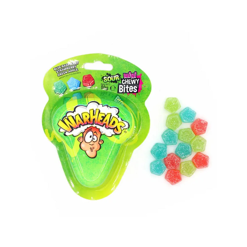 Warheads Sour Mini Bocaditos Masticables 80g