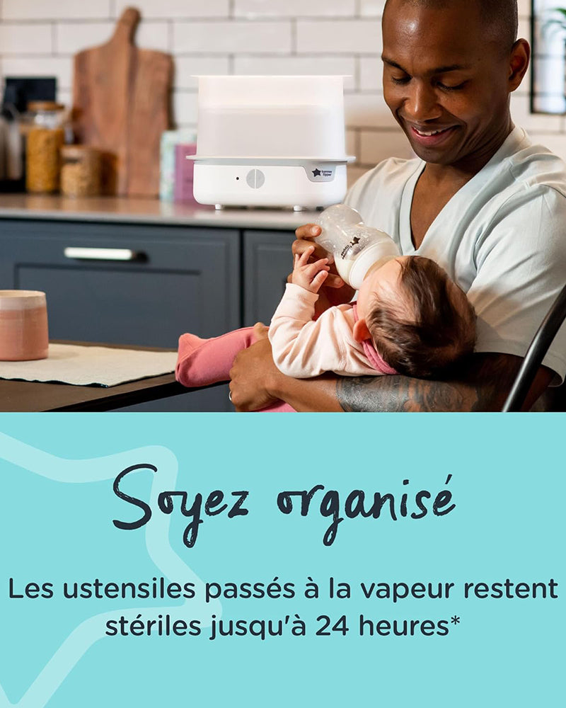 Tommee Tippee Stérilisateur Électrique à Vapeur Super Steam  - Blanc