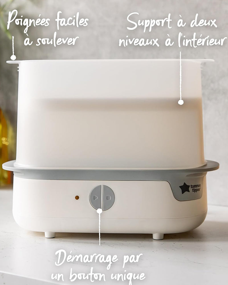 Tommee Tippee Stérilisateur Électrique à Vapeur Super Steam  - Blanc