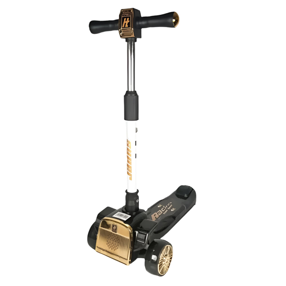 Trottinette Enfant à 3 Roues – Noir et Doré