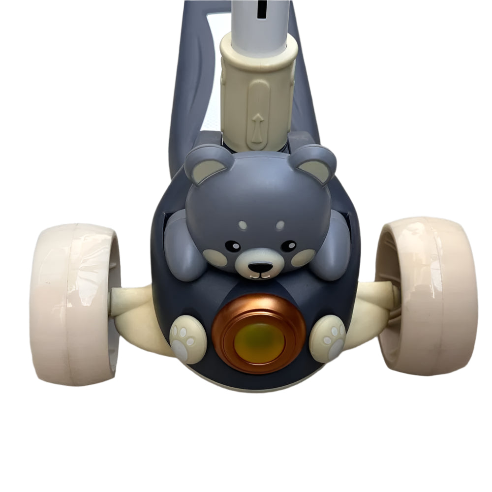 Trottinette Enfant à 3 Roues avec Ourson Gris - 3A+