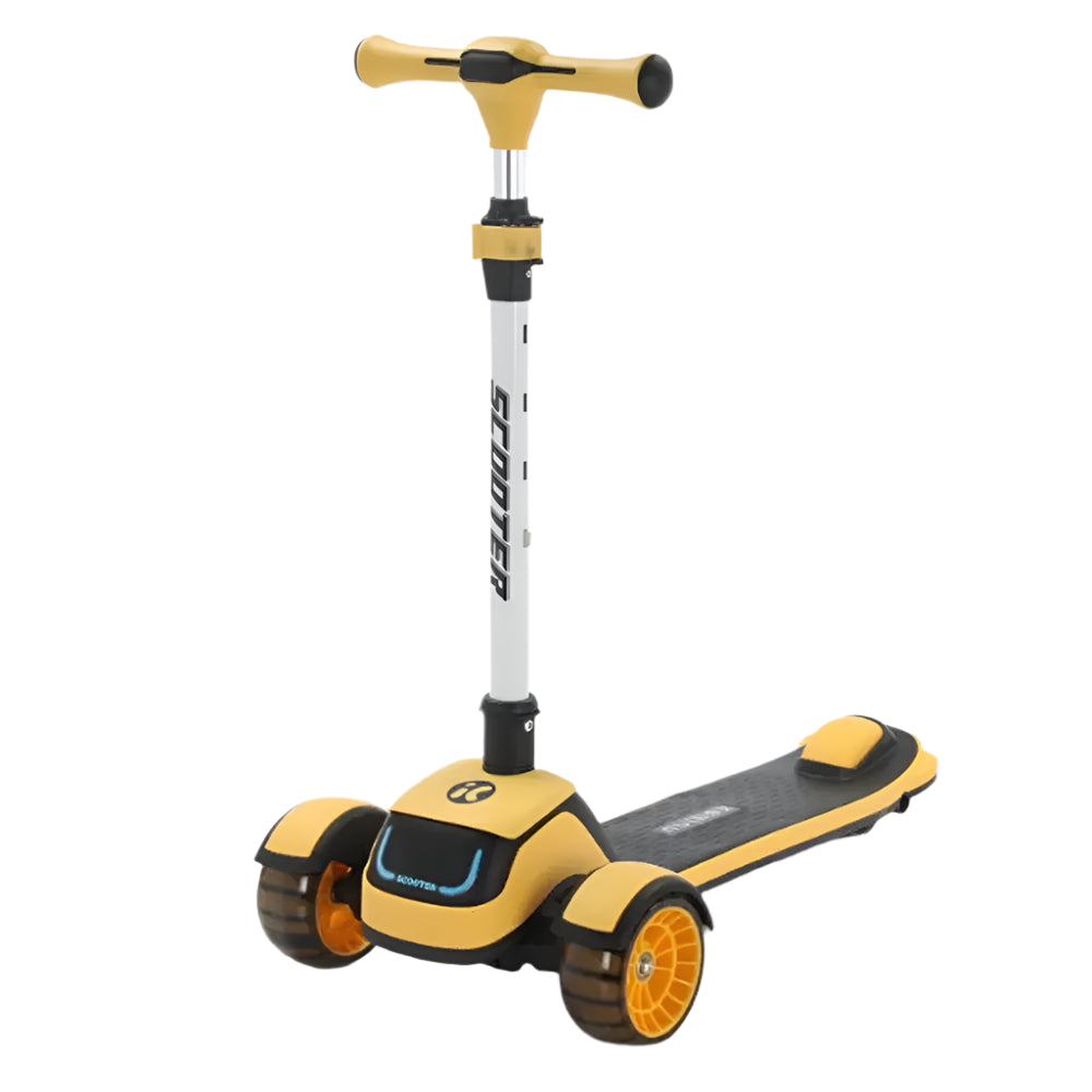 Trottinette Enfant 3 Roues en Forme de Voiture -Jaune