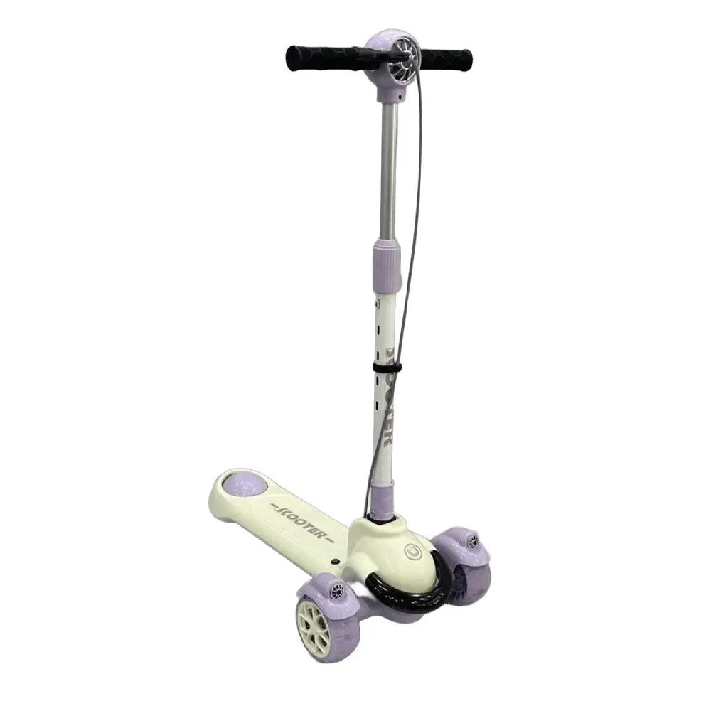 Trottinette Enfant Thème Hélicoptère - Mauve
