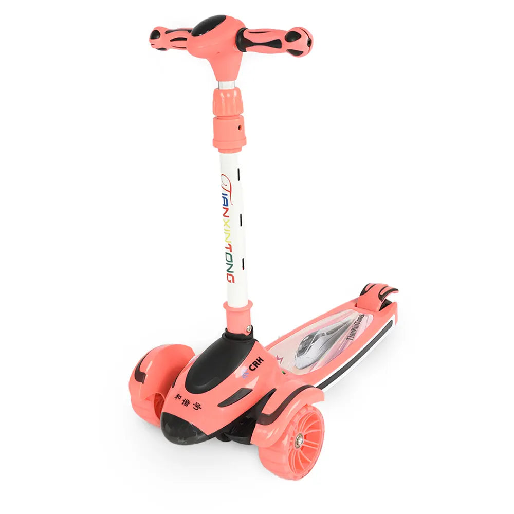 Trottinette Enfant Thème Avion - Rose