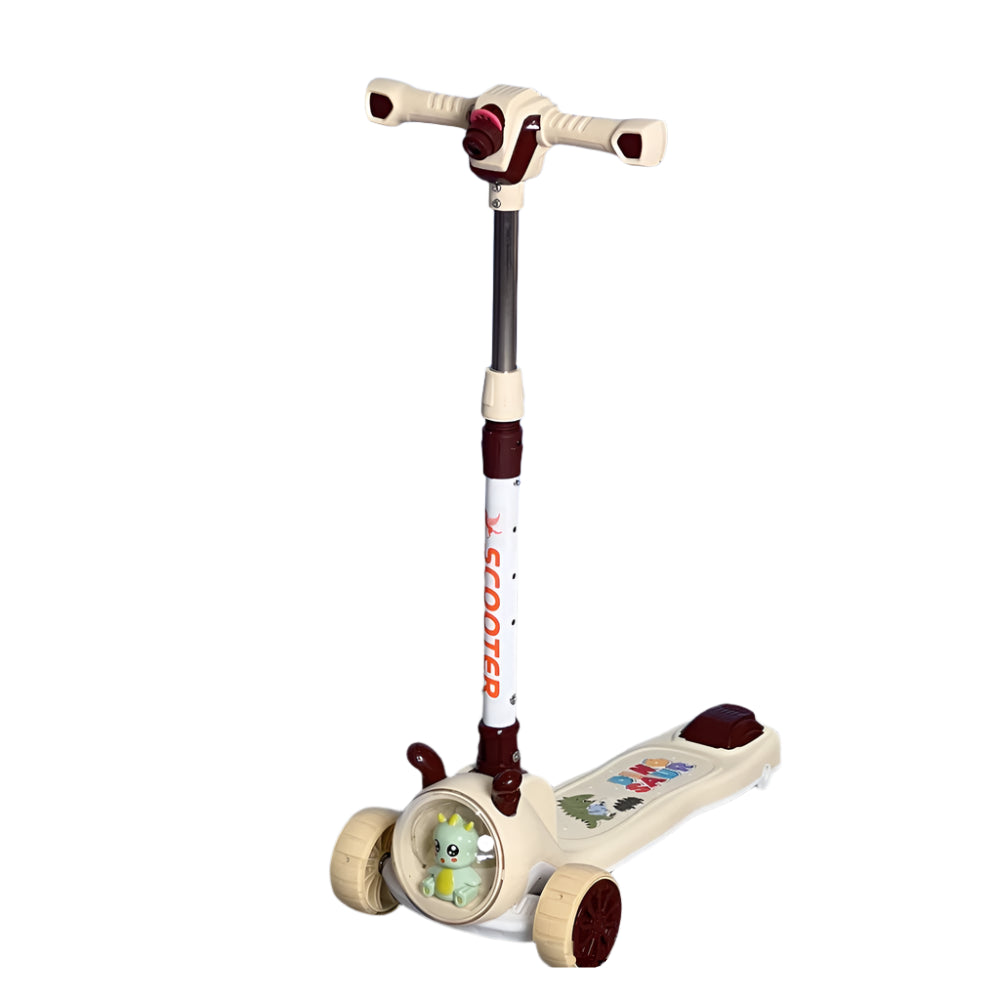 Trottinette à Planche Réglable avec Projecteur LED –  Beige