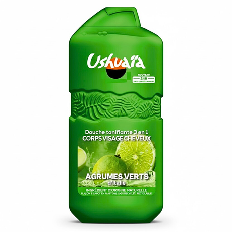 Ushuaïa Ducha Tonificante 3-en-1 Cítricos Verdes 280ml