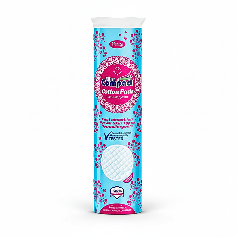 Ultra Compact Discos de Algodón – 120 Piezas