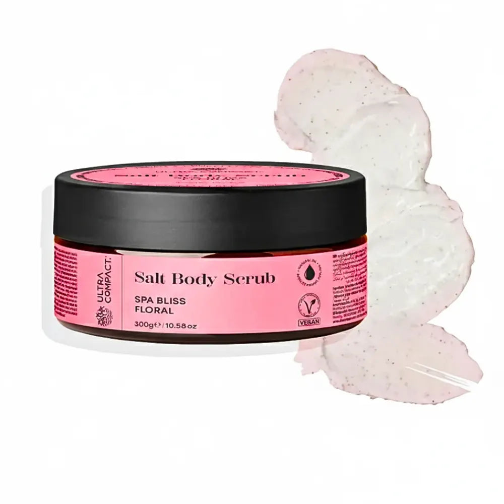 Ultra Compact Salt Body Scrub 300g – Spa Bliss Floral