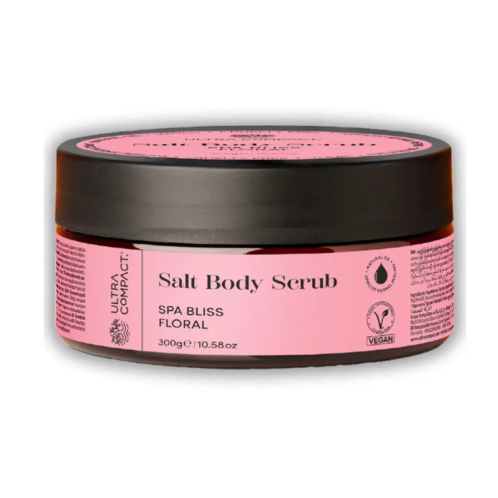Ultra Compact Salt Body Scrub 300g – Spa Bliss Floral