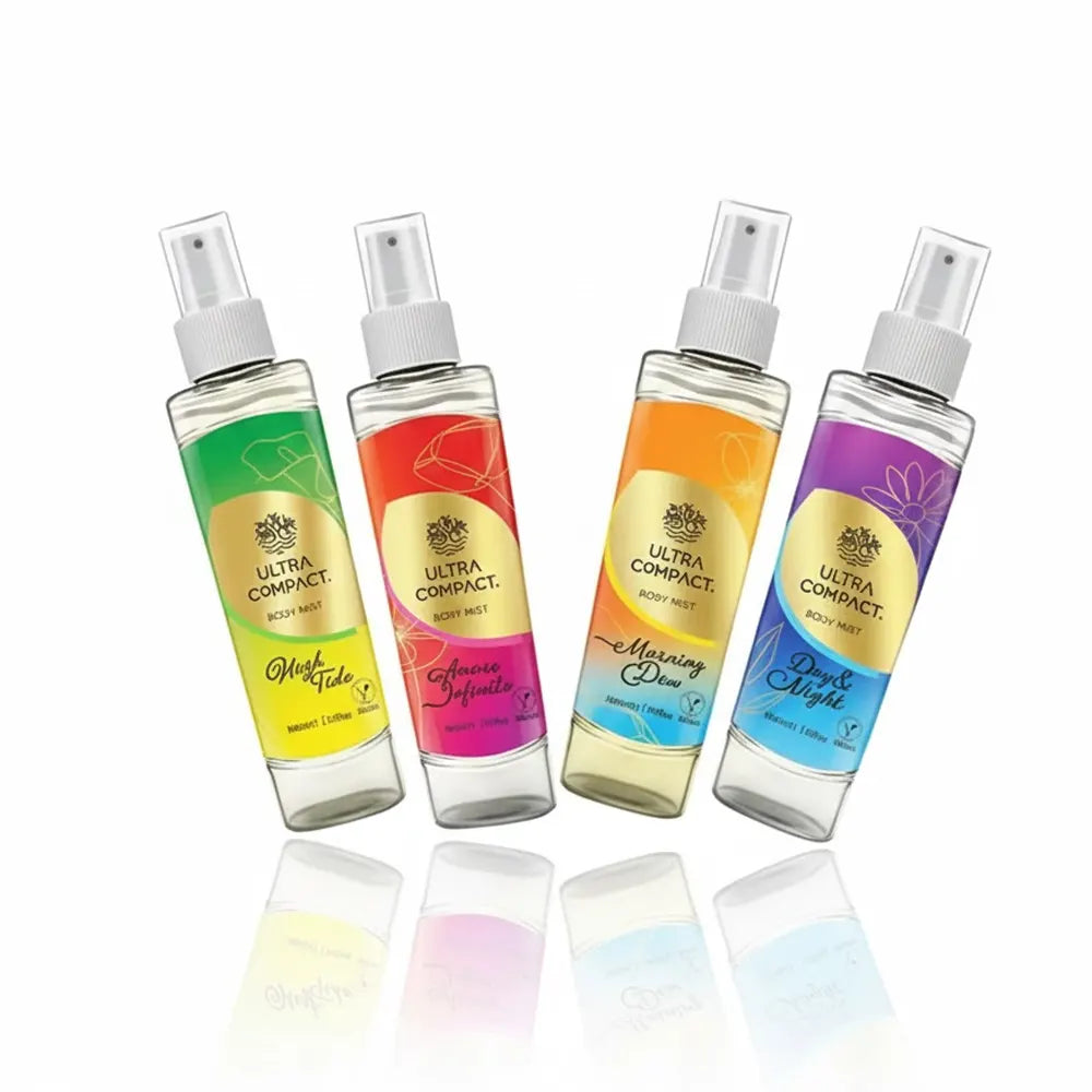 Ultra Compact Set of 4 Body Mists