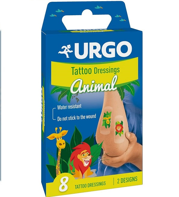 Urgo - Animal Kids - Tiritas infantiles con divertidos estampados - Caja de 8 tiritas