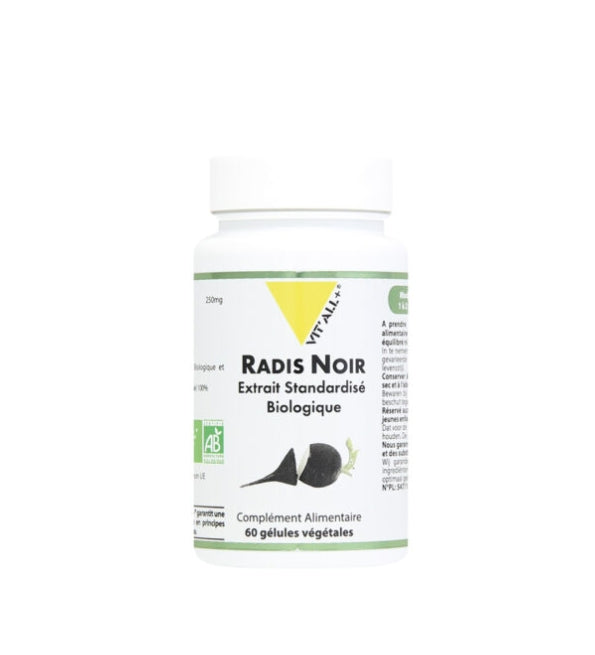 Vit'All+ Radis Noir 250 mg, boîte de 60 gélules