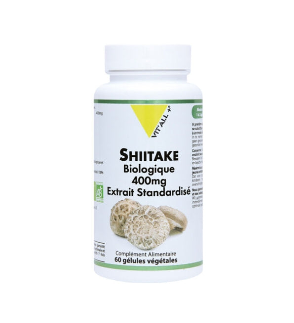 Vit'All+ Shiitaké Bio 400 mg – boîte du complément alimentaire en gélules