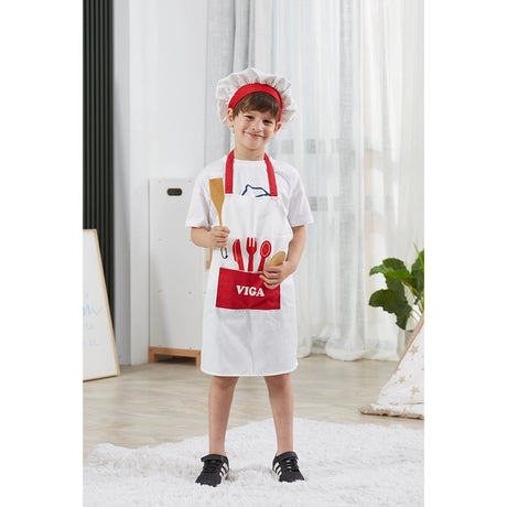 Viga Toys Petit Chef Uniforme & Chapeau Rouge 3A+