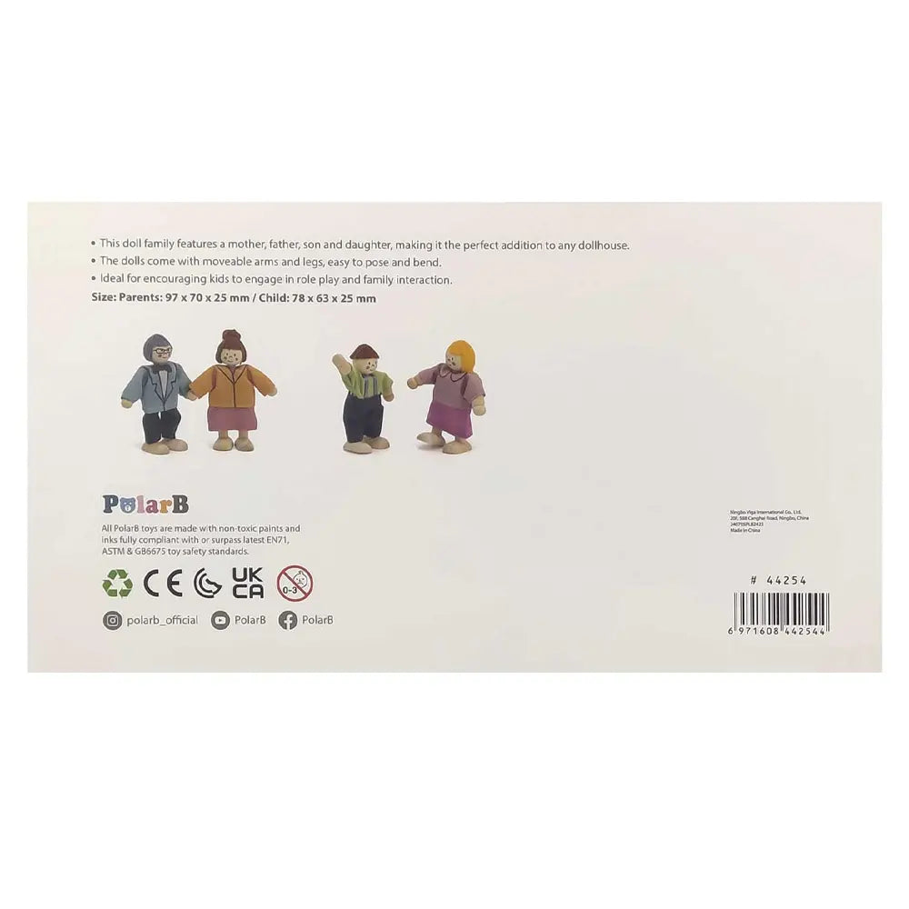 Viga Toys 4 Personnages Famille de Poupées en Bois – 3A+