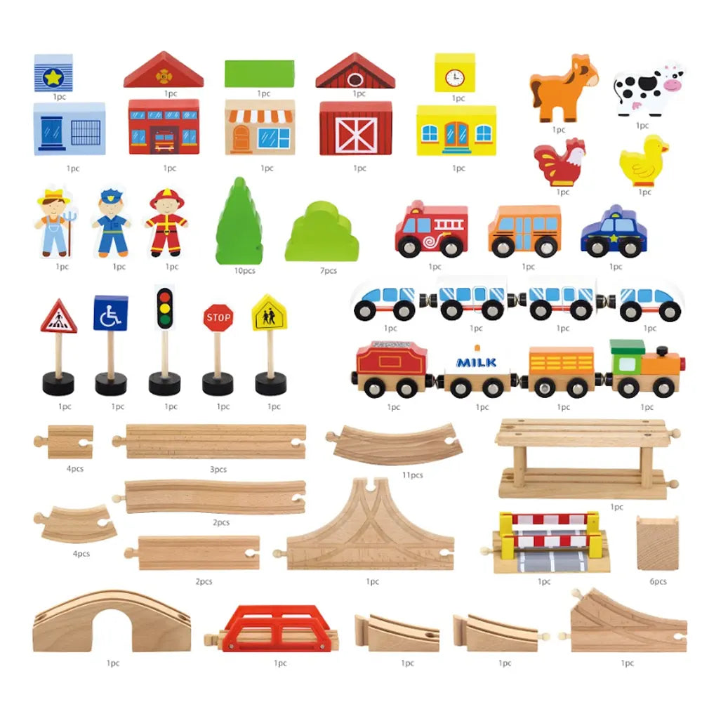 فيغا تويز مجموعة سكة قطار 90 قطعة – +3 سنوات