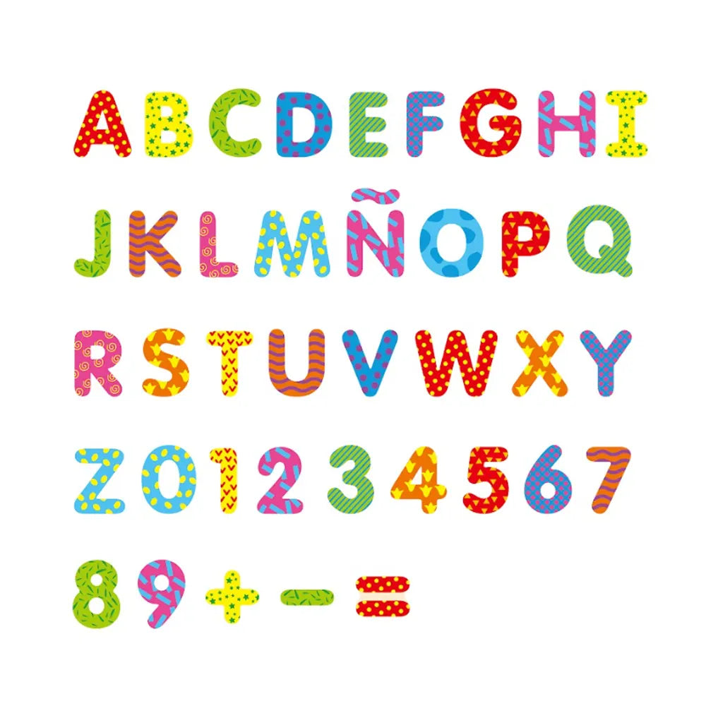 Viga Toys Ensemble Magnétique Lettres et Chiffres 77 Pièces – 3A+