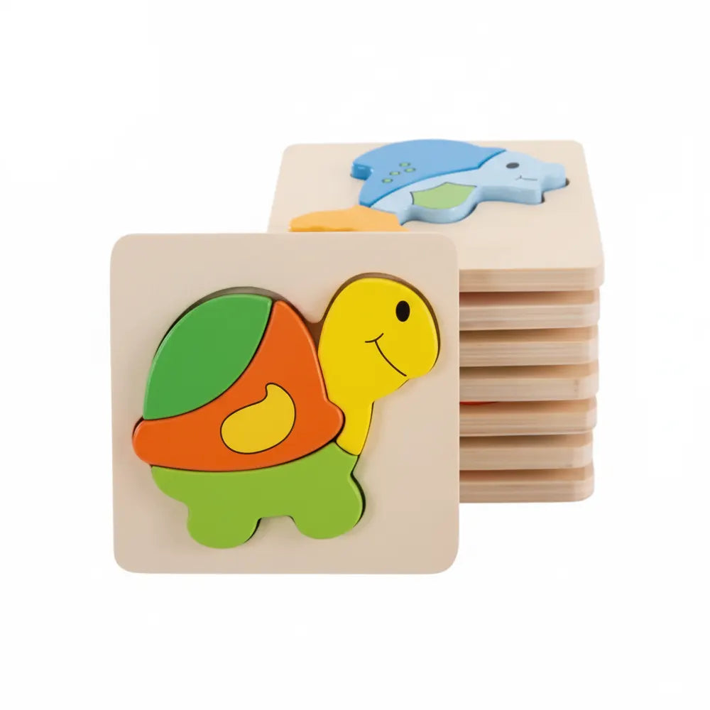 Viga Toys Mini Rompecabezas de Madera Tortuga – 18M+
