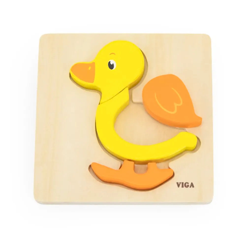 Viga Toys Wooden Block Puzzle - Duck