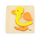 Viga Toys Wooden Block Puzzle - Duck