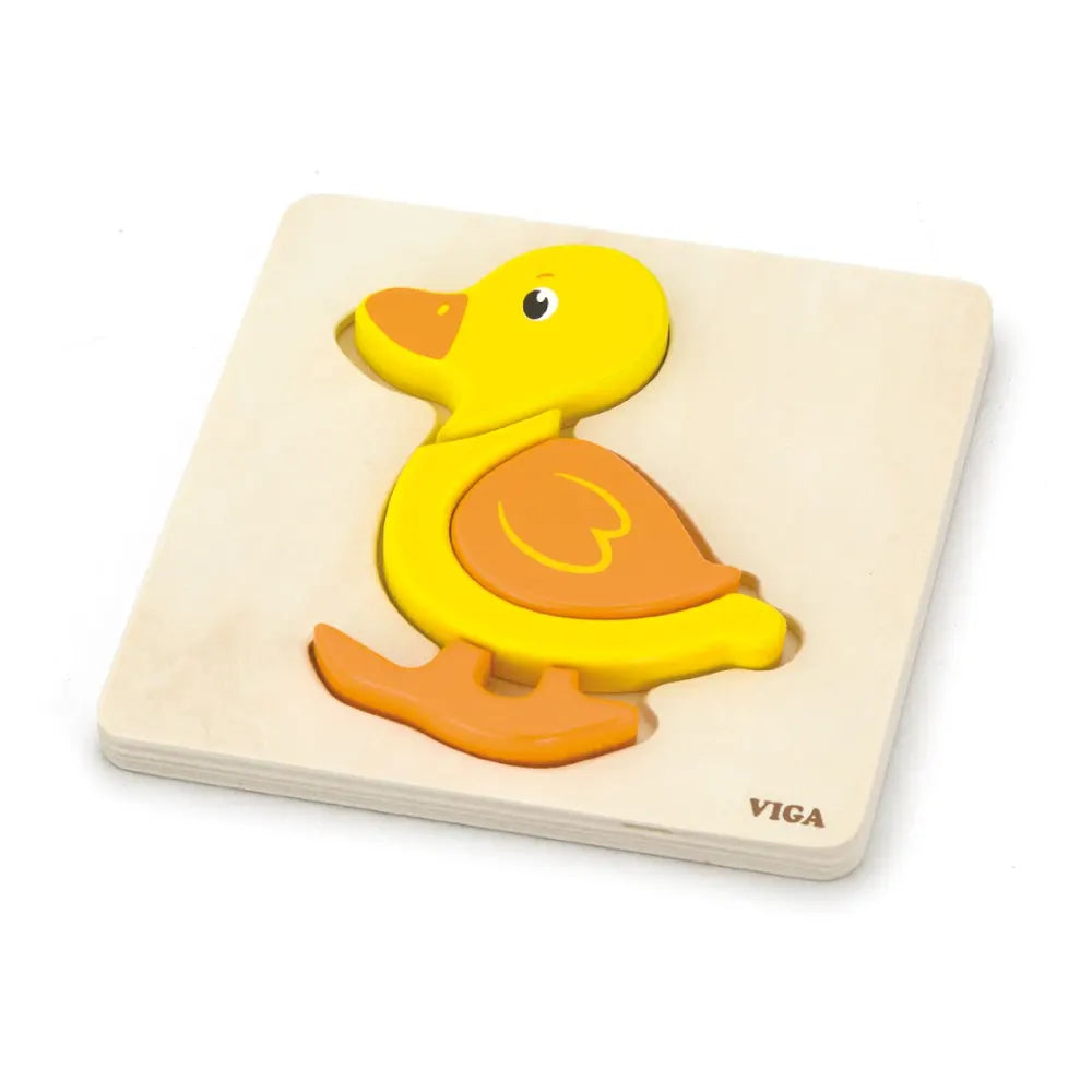 Viga Toys Wooden Block Puzzle - Duck