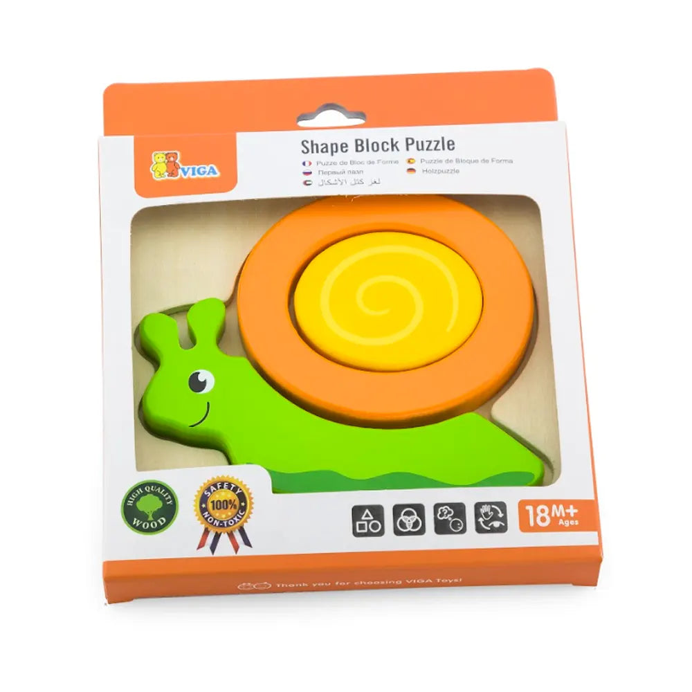 Viga Toys Rompecabezas de Bloques Caracol - 18 meses+