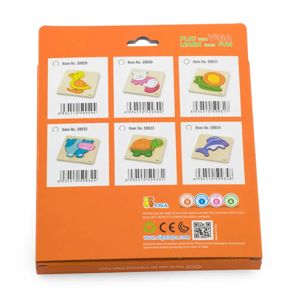 Viga Toys Rompecabezas de Bloques Hipopótamo - 18 meses+