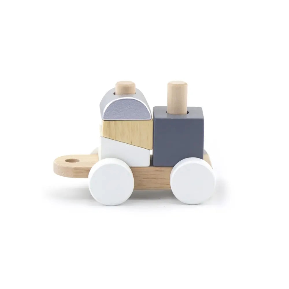Viga Toys Tren de Arrastre y Apilable de Madera – 18 meses+
