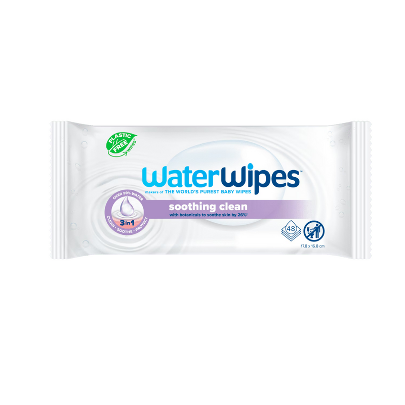 WaterWipes Soothing Cleansing Baby Wipes with Lavender Extract x48