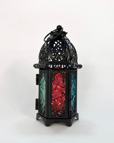 Lanterne de Bougie Artisanale - Moyen Format- Noir