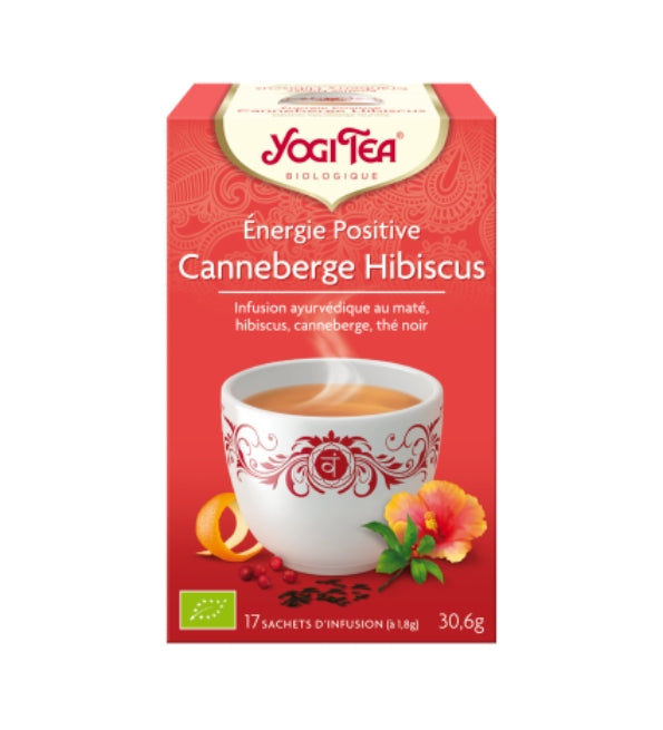 YOGI TEA POSITIVE ENERGY CRANBERRIES HIBISCUS 17 X 2G